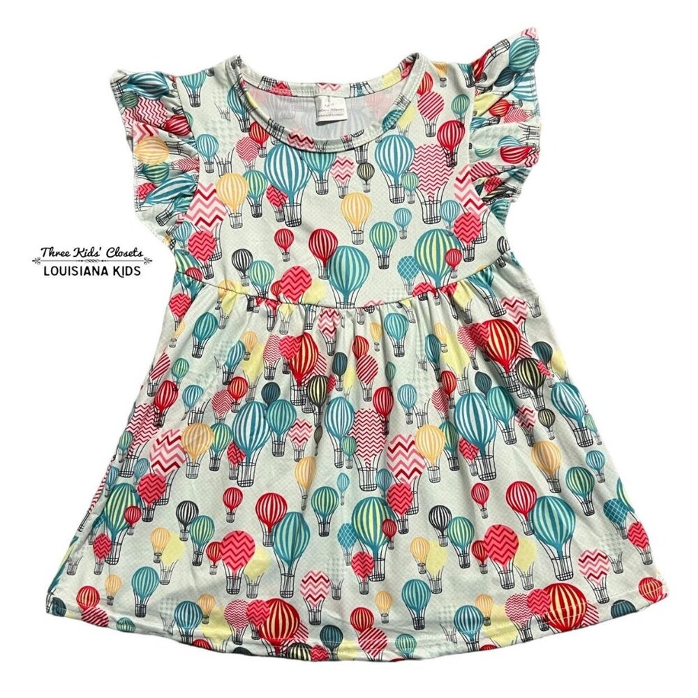 Girls 4T Colorful Hot Air Balloon Tunic Dress